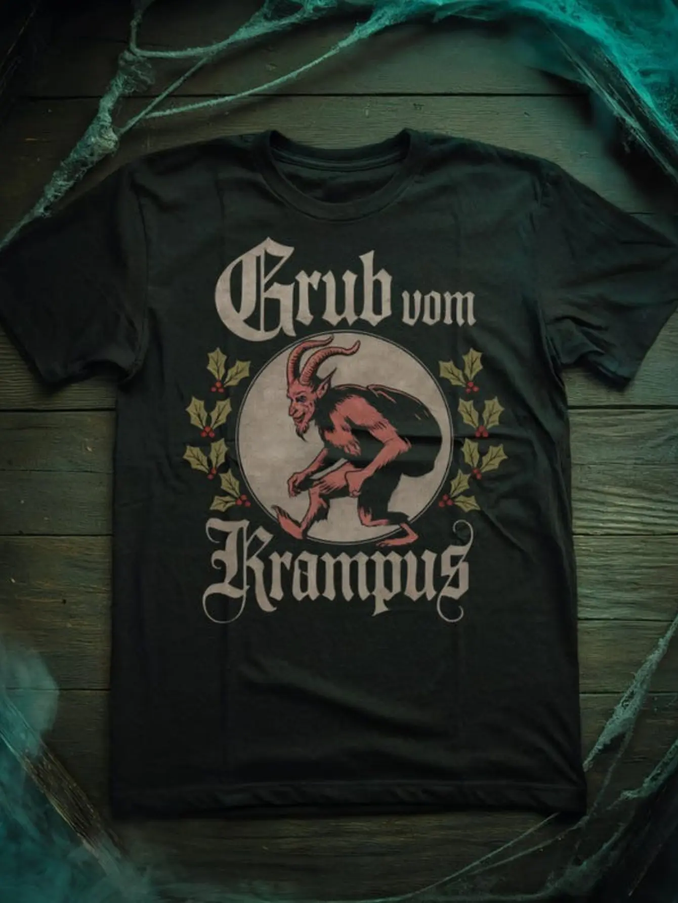 Krampus-Themed Horror Movie Unisex T-Shirt, Feature unisex soft cotton short sleeve t shirt, vintage graphic casual tee for men women teens, perfect birthday holiday gift for camping travel gym daily street casual wear