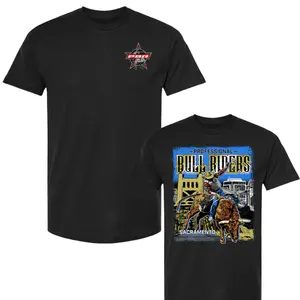 Sacramento Bucking PBR Bull Riders T-Shirt, Professional Bull Riding Rodeo Graphic Tee, Western Cowboy Event Shirt 2026, Vintage Rodeo Style Apparel for Men Women Fans