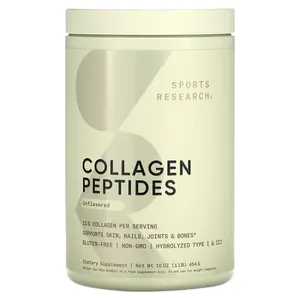 Sports Research Collagen Peptides, Unflavored, 1 lb (454 g) Sports Research Collagen Peptides, Unflavored, 1 lb (454 g)