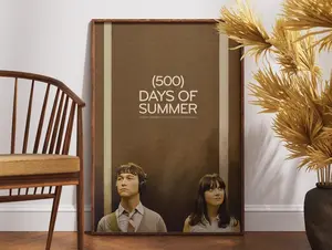 500 Days of Summer Movie Poster, Film Poster, Wall Art, Retro Vintage Poster, Gift Idea, Zooey Deschanel, Joseph Gordon-Levitt, Gift for Her