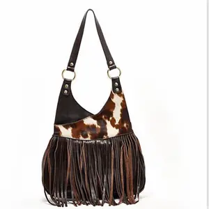 Patricia Nash Cavalino Pienza Leather Fringe Shoulder Bag