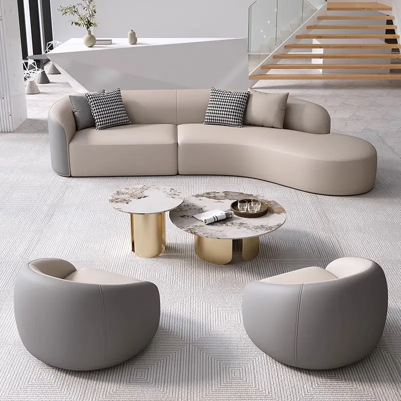 Full Grain Genuine Leather Sofa, Mid Century Luxury Upholstered Couch, Comfort Deep Seat Sofa for