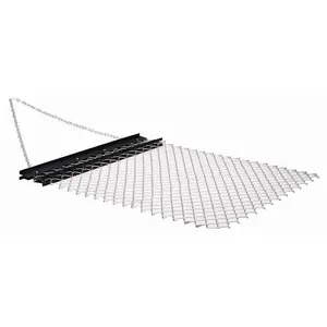 212 MAIN Chain Link Style Drag Harrow, Lawn Leveling Rake, 36x4x60" Powder Coated Metal Durable Gardening Tool for Soil Leveling