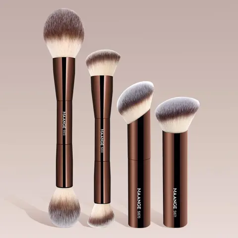 Professional Makeup Brush Set, 4 Counts/set Beauty Brush Set Multifunctional Soft Makeup Brush, Makeup Brush for Powder Liquid Cream, Makeup Accessories for Girls, Multifunctional Makeup Brushes, Multifunctional Cosmetic Brushes
