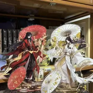2Pcs Tian Guan Ci Fu Ring Heaven Official’s Blessing Hua Cheng Xie Lian Cosplay Stand Acrylic Figure Standing Desk Decoration