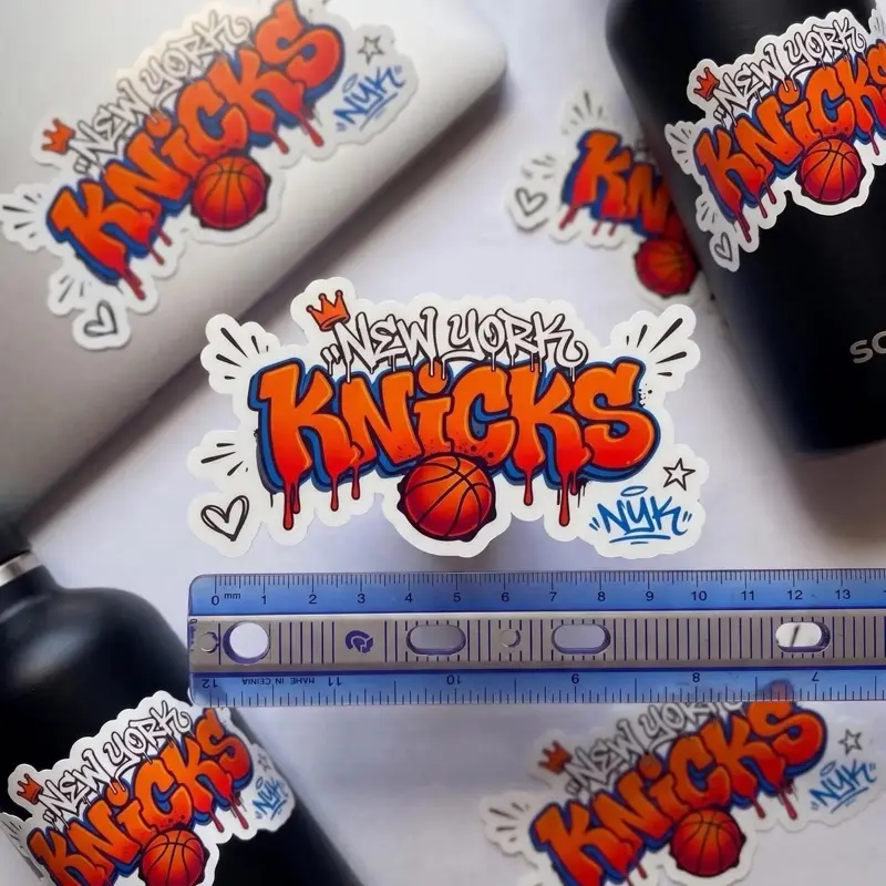Knicks graffiti fan sticker basketball lover nba champs sticker