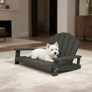 RIWENGO Waterproof & Chew-Proof Outdoor Dog Sofa Bed for Medium Dogs – Off-the-Ground Resin Dog Lounge Chair, Easy to Clean & Assemble, Indoor/Outdoor Use for Patio, Balcony, Beach