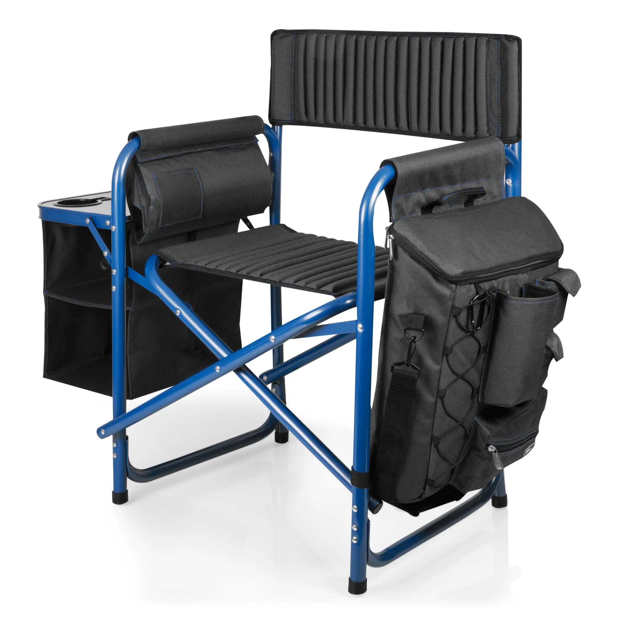 Dark Gray with Blue Accents