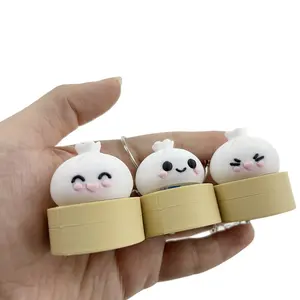 3PCS Random Expression Bao Bun Squeeze Toy Keychain, Decompression Gift