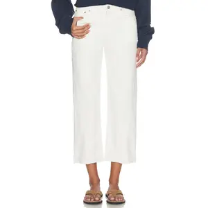 PISTOLA Kacey Mid Rise Cuffed Boyfriend Jeans in Optic White