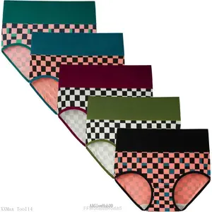 Women's High Waisted Underwear Cotton Panties Regular & Plus Size 5-PackFFMotionModeAAGlowHub30XXMax Tool14