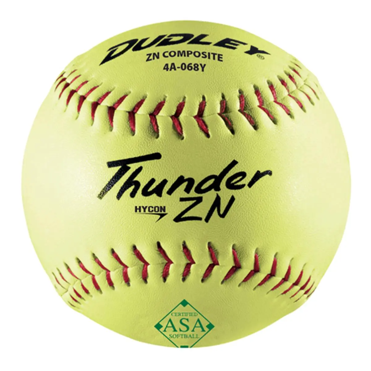 212 MAIN Dudley Thunder Hycon Zn 12 in. ASA Certified Standard Size Slow-Pitch Softball, Pack of 12