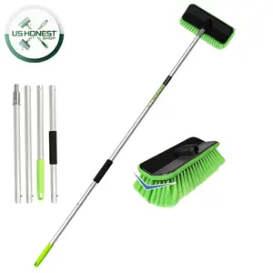US Honest Shop 59" V-Shaped Car Wash mop Brush with Long Handle Snow Sweeping Soft Bristle Design for Detail Cleaning Tires Roof SUV RV MPV Truck Camper Indoor Outdoor Window