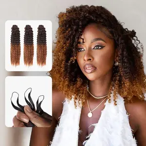 Crochet Human Hair Pre Looped Crochet Hair  Natural Curly Hair for Kinky Twist Crochet Braiding Hair