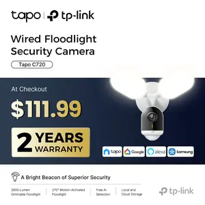 TP-Link & Tapo C720 | 2K QHD Floodlight Security Camera | 2800 Lumen 270° Motion-Activated Light | Free AI Person/Vehicle Detection | No Monthly Fees | Works with Alexa & Google Home  #SummerWins #DealsForYouDays