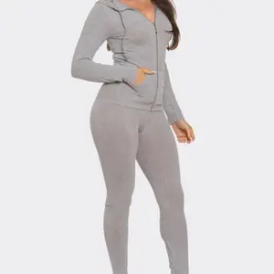 Women's Jacket and Legging Set for Fall and Winter - Overalls, Womenswear Comfort Spandex Comfortable Nylon Adjustable Outdoor