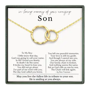 Loss of Son Necklace – Sympathy Gift for Her