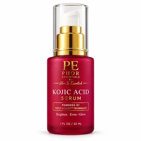 Phor Essentials Kojic Acid Dipalmitate Oil Serum | 1 oz | Face & Body Brightening Serum | Dark Spot & Uneven Skin Tone Care