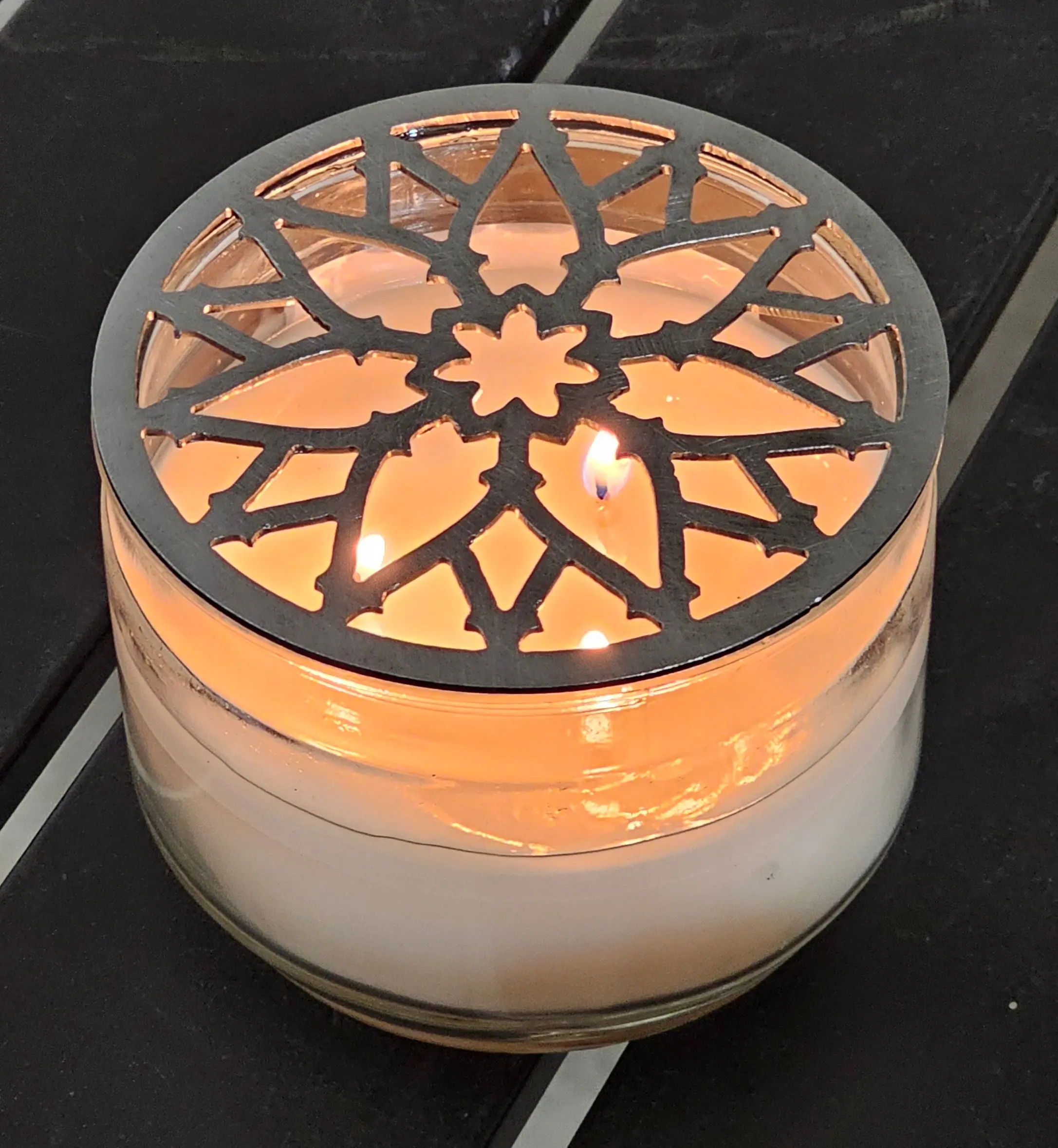 Cathedral Rose Candle Topper | Luxury Metal Gothic Architectural Candle Accessory