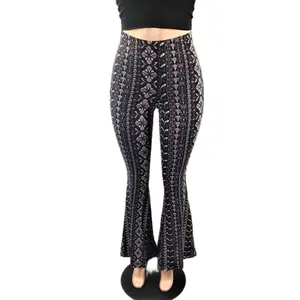 Dark Purple Santana Palazzo Comfortable Fitted flare leggings ruched forbidden jeans flare slippery pants disco High Waisted Flowy Womenswear Bottom