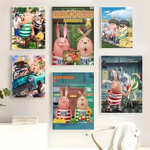 Anime U-Usavich Poster HD Sticky Waterproof Wall Art | High Quality Print Aesthetic Home Living Bedroom Bathroom hallway Decor Trendy Room Decoration | Multiple Size Options Available