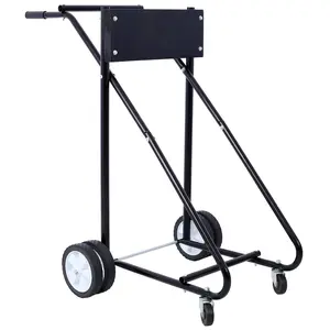 Hdmw Outboard Boat Motor Stand, Engine Carrier Cart Dolly for Storage, 315lbs Weight Capacity, w/Wheels (black)