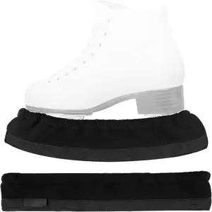 Ice Skate  Covers with 2" Thickened & Widened Bottom, Cut-Resistant Nylon & Double-Layer Polar Fleece  Protector Guards for Hockey Skates, Figure Skates, Ice Skates, Speed Skates