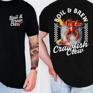 Crawfish Boil Crew Shirt Comfort Colors Tee Crewneck Streetwear Tshirt Casual Soft Cotton Menswear 100% Cotton Breathable Soft Everyday Wear