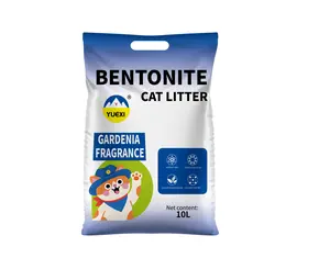 Yuexi Bentonite Cat Litter 15.5lb Mixed Cat Sand Low Dust Non-Sticking Odor Eliminating Clumping Deodorizing Cat Products
