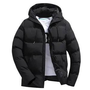 Fashionable parka coat, men's winter coat, men's casual jacket, warm hooded thick down jacket, outerwear, business men's clothing, top, underwear, beige, black, women's clothing, office, outdoor