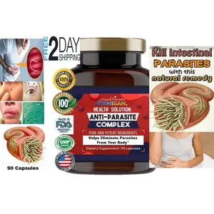 Wormwood Anti Parasite Complex 1500mg support intestinal Health Supplements 90