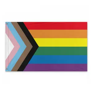 PAUSEBOLL  Rainbow Flag Arrow, Measuring 3X5 Feet (90X150 Cm), Featuring Two Grommets And Single-Sided Printing, Suitable for Home, Garden, Room, Parties, Events, And Decorations