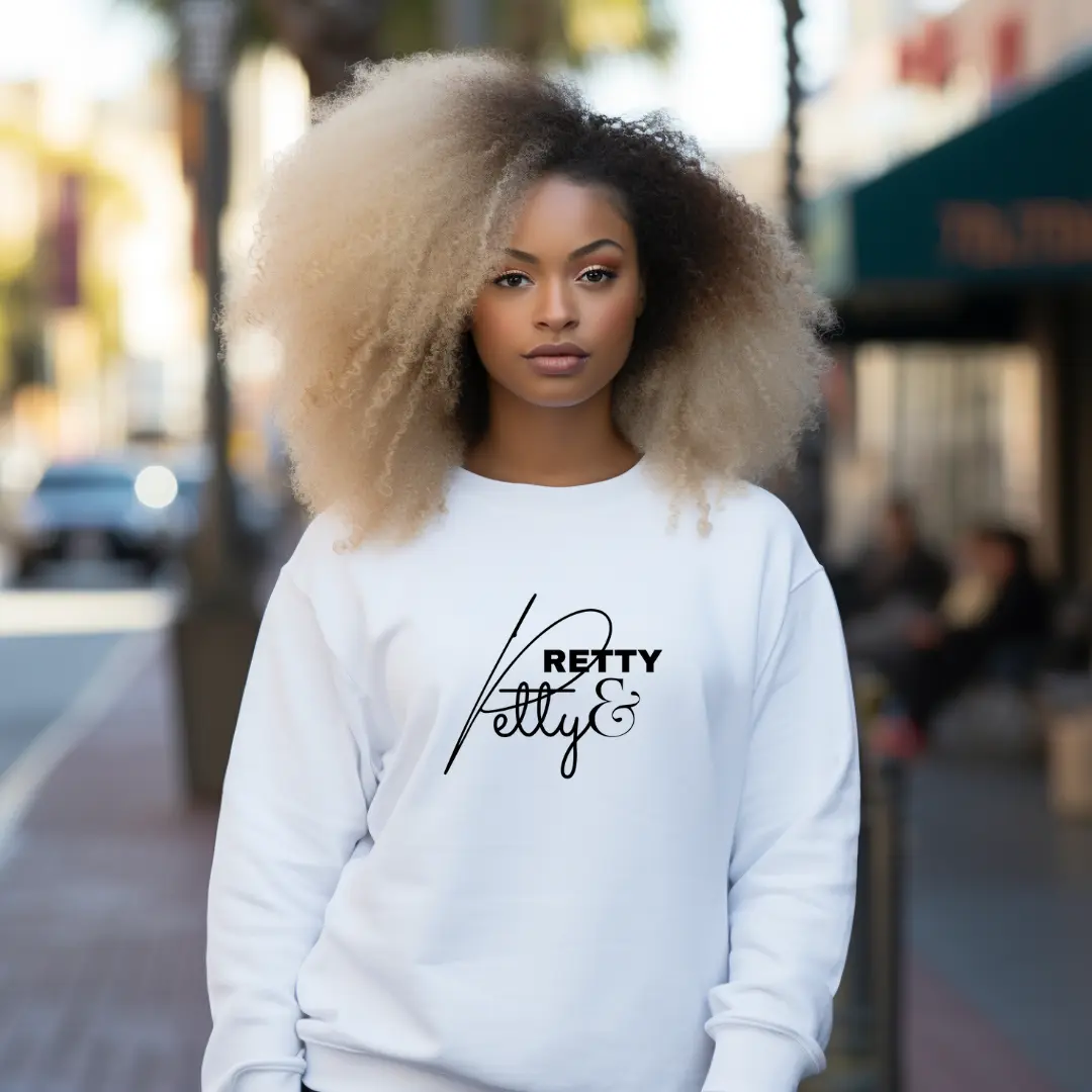 Cozy White Pretty & Petty Women's Sweatshirt