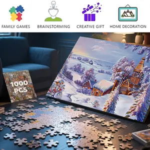 1000-Piece Jigsaw Puzzle for Adults - Tree of Life Artistic Challenge - High-Quality Blue Cardboard - Perfect for Home Decoration & Skill Exercise