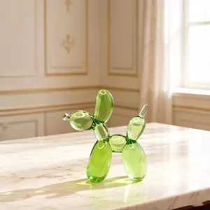 Transparent Balloon Dog Ornament, Creative Art Home Decor, Trendy Desk Decoration, Bedroom Living Room Desktop Accent