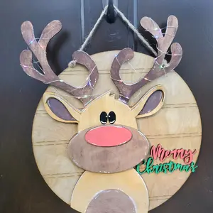 Merry Christmas Deer Light Up Sign