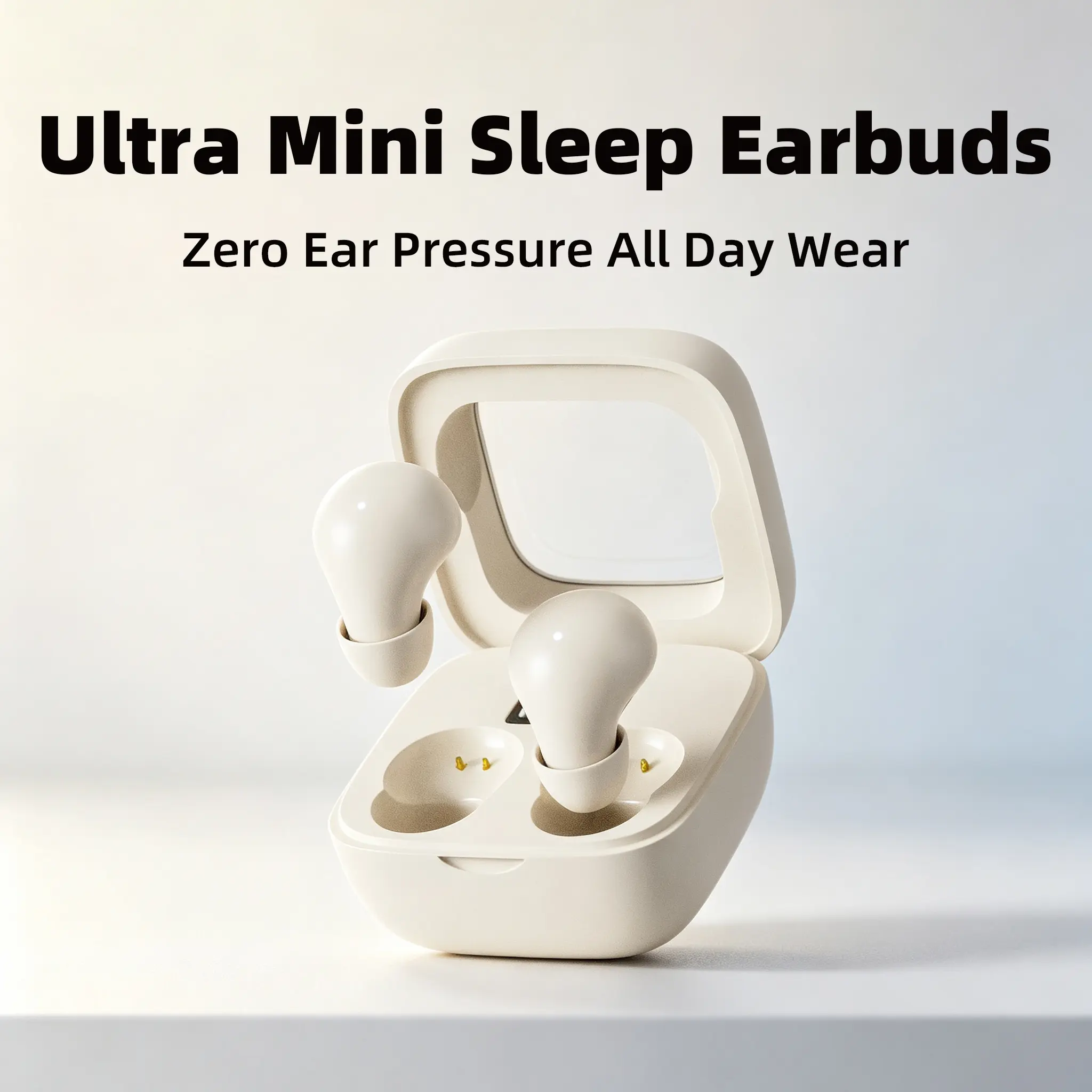 Tiny Compact Bluetooth Sleep Earbuds - Invisible Low-Burden Magsafe Magnetic Wireless Headphones with Active Noise Reduction, Isolation, Water-Resistant, Pocket-Size Long-Lasting Stereo for Bedtime, Commute Use, Earphones Wireless Headphones