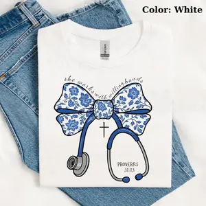 She Works Willingly Works With Her Hands Sweatshirt , Registered Nurse Sweater, Nurse Life Crewneck - LORA ATCHER