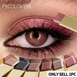 1pc Two-Tone Pearlescent Eyeshadow Stick, Waterproof And Sweat-Proof, Smooth Application, Push-Pull Design, Shimmering Effect, Golden Brown, Berry, Dark Black, Copper, Earthy Brown, Beginner-Friednly, Glitter Eyeshadow Stick