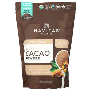 Navitas Organics Organic Cacao Powder, Unsweetened, 24 oz (680 g)