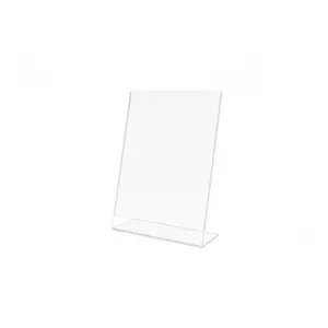 FixtureDisplays® 6PK 5 x 7" Clear Acrylic Sign Holder with Slant Back Design 19780-5X7-CLEAR-6PK