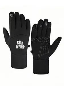 1pc with  STAY WEIRD winter gloves sports gloves Touch Screen Flexible Design Running adult warm gloves Cozy holiday gifts Comfortable Thick keep warm