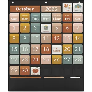 The Ultimate Classroom Calendar Pocket Chart for Kids Beautiful Calendar with Educational Cards for Easy Learning Fun Boho Classroom Teacher Must Have Supplies That Fits Nicely with Any School Decor