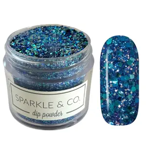 Sparkle & Co dp. 127 Indigo Wishes 1 ounce Dip Powder For Nails - 1 Jar Lasts 20-25 Manis