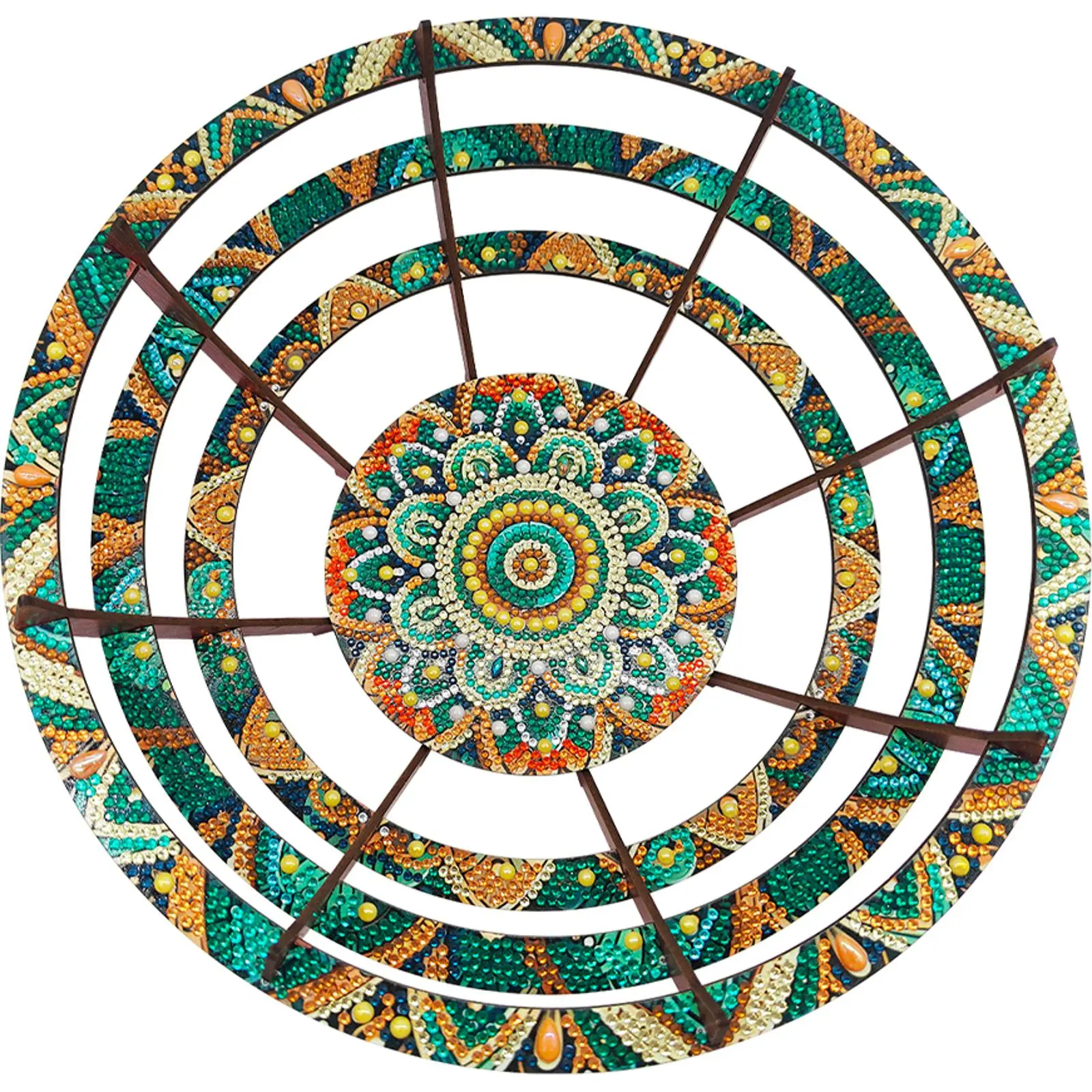 Diamond Painting Kit DIY Diamond Wooden Snack Storage Tray Diamond Art Painting Candy Plate DIY Handmade Dot Diamond Decorative Plate for Parties Festivals Family Gatherings