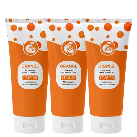 Orange Scented Mild Daily Exfoliating Gel Cleanser LF16-35 - Gentle Exfoliation for Face & Body, Deep Cleansing, Nourishing, Smoother Skin, Cosmetic Grade, Suitable for Adults & All Skin Types, Body Care Product