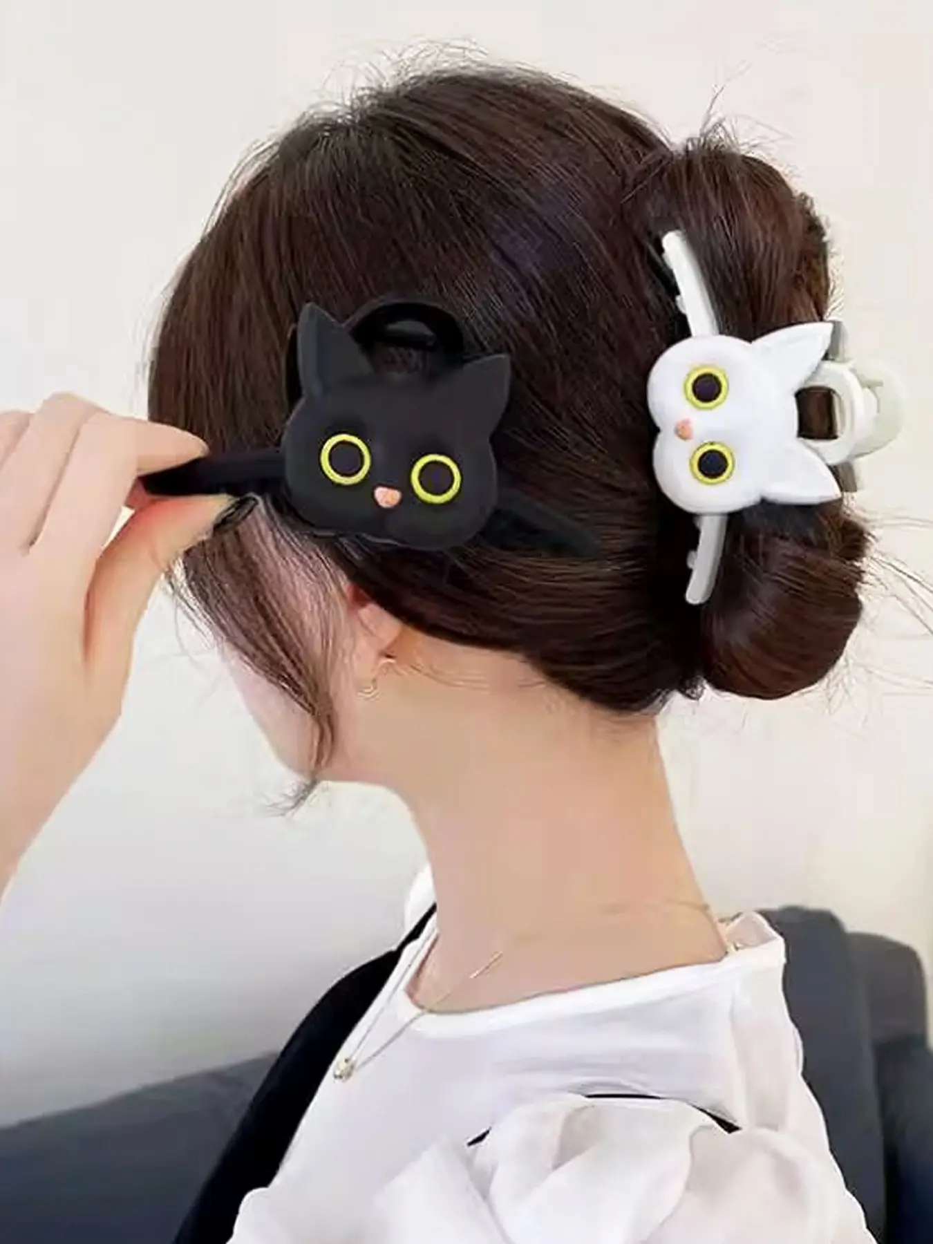 Cute Cat Hair Claw Clips for Women, Super Cute Clips, Cartoon Fun Hair Accessory, Perfect for School, Party, Vacation, Office, Daily Casual Wear, Hair Claws Set