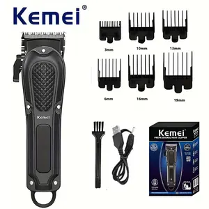 Professional Electric Hair Clipper Km-1071, USB Rechargeable Wireless Beard Trimmer, Men's Strong Haircut Styling Tool, New Model