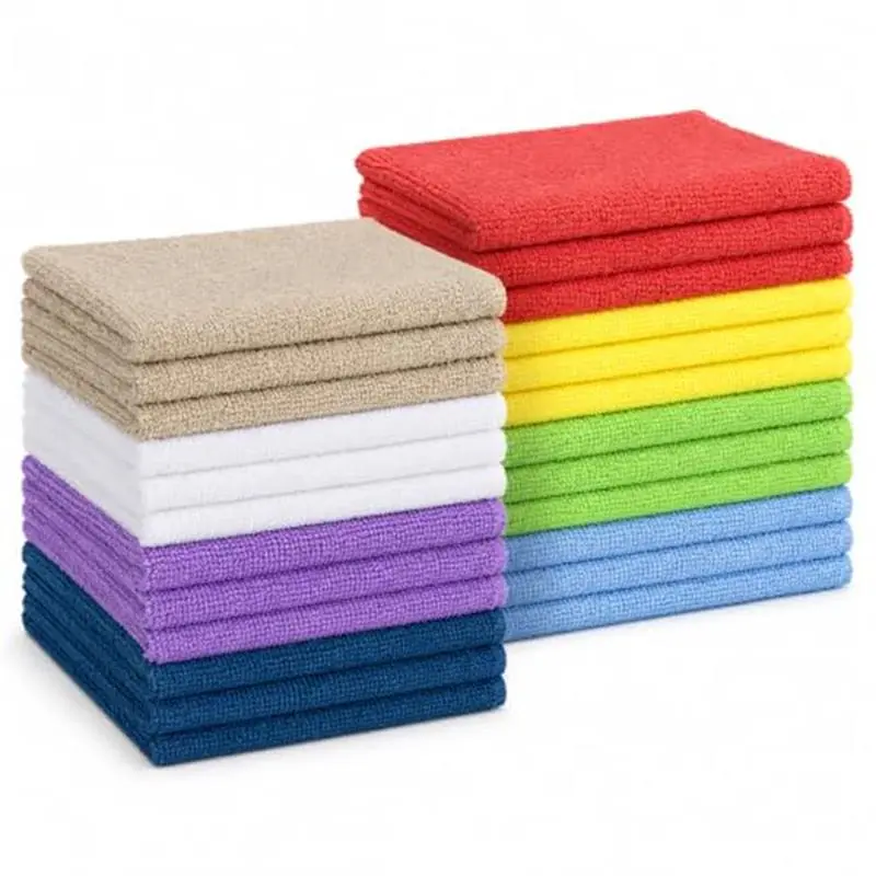 Microfiber Cleaning Cloth, 24 Pack Cleaning Rags for House 12"X11"  Microfiber , Car , Kitchen , Bathroom Towels, Household Cleaning, 11.8"X11.8"