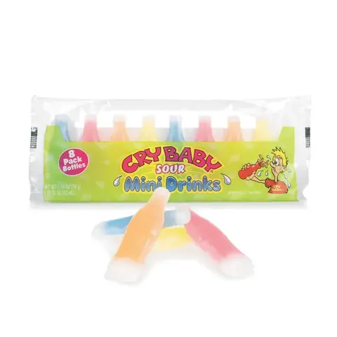 Nik-L-Nip Artificial Sour Candy Wax Bottles 1 Pack